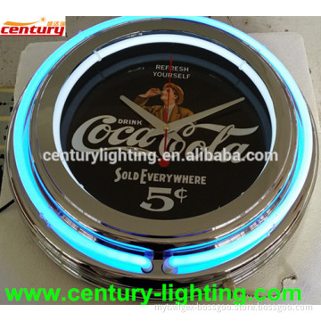 hot selling 15inch neon light clock